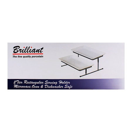 Brilliant 2 Tier Rectangular Serving Holder - BR0065 - Main Image
