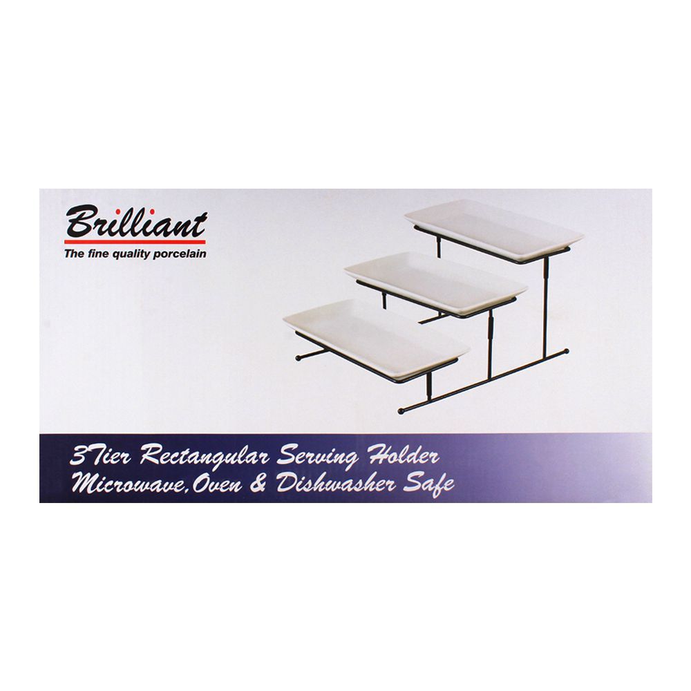 Brilliant 3 Tier Rectangular Serving Holder - BR-0066 - Main Image
