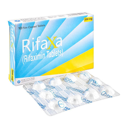 Ferozsons Laboratories Rifaxa Tablet, 200mg, 10-Pack - Main Image