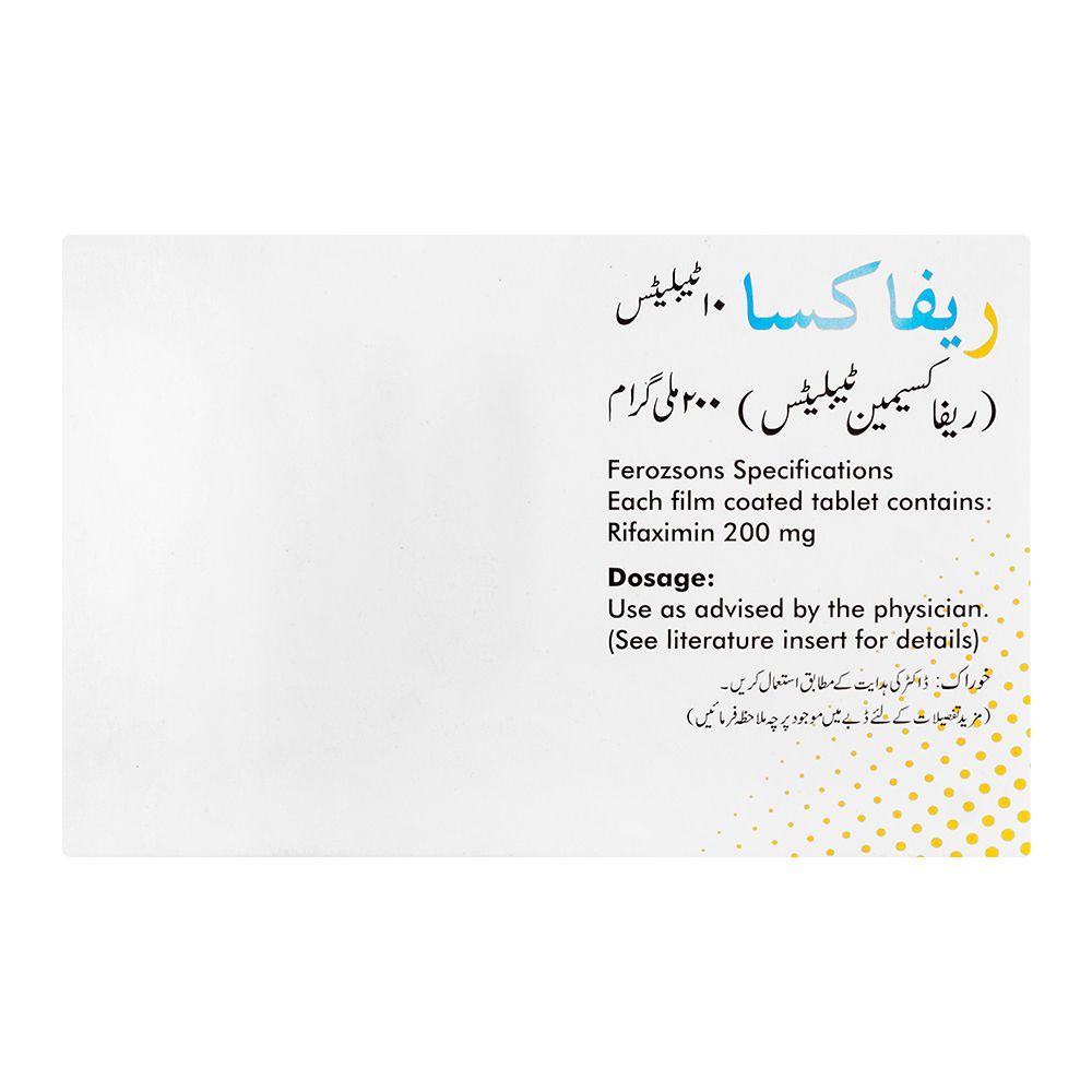 Ferozsons Laboratories Rifaxa Tablet, 200mg, 10-Pack - Image 2