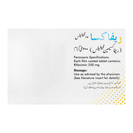 Ferozsons Laboratories Rifaxa Tablet, 200mg, 10-Pack - Image 2