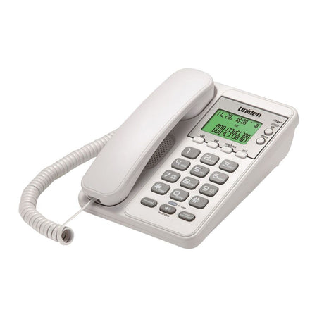 Uniden Backlit LCD Caller ID Speakerphone, White, AS6404 - Main Image