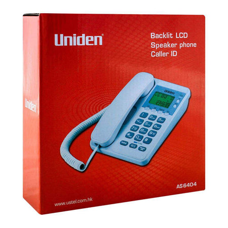 Uniden Backlit LCD Caller ID Speakerphone, White, AS6404 - Image 2
