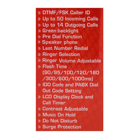 Uniden Backlit LCD Caller ID Speakerphone, White, AS6404 - Image 3