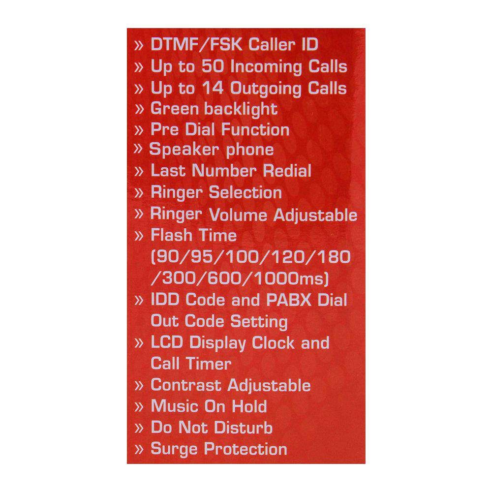 Uniden Backlit LCD Caller ID Speakerphone, White, AS6404 - Image 3
