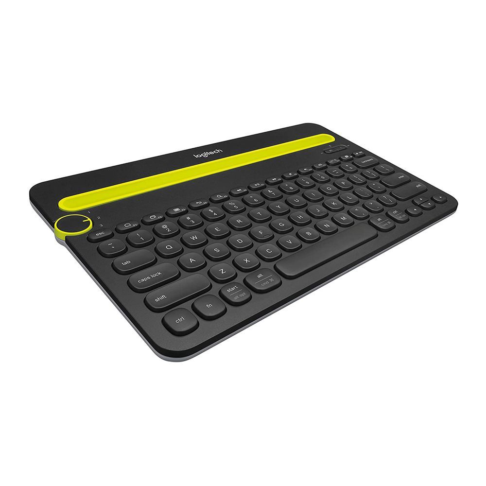Logitech K480 Bluetooth Multi-Device Keyboard, Black/Green - Image 2