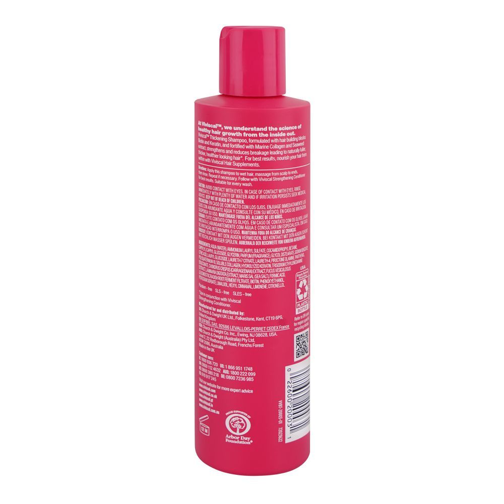 Viviscal Thickening Shampoo, Biotin, Keratin, For Healthy Hair, 250ml - Image 2