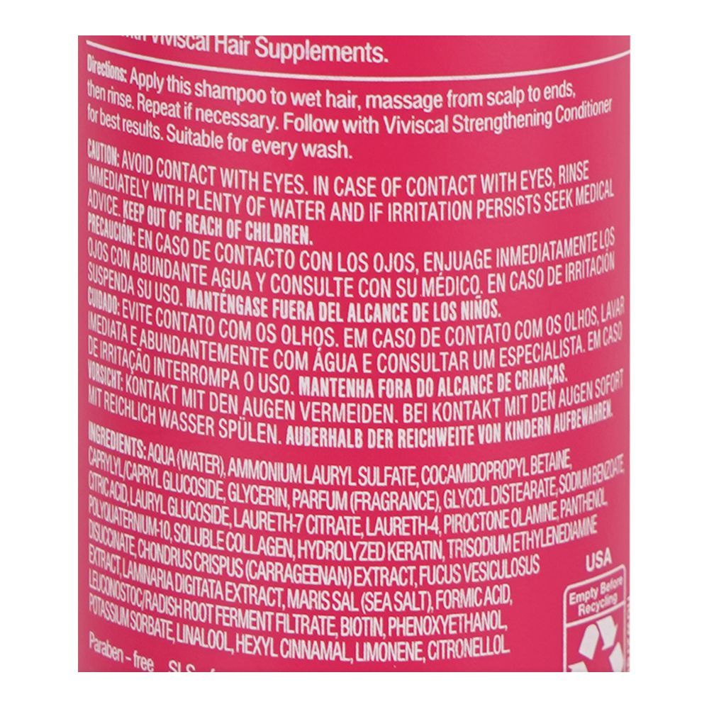 Viviscal Thickening Shampoo, Biotin, Keratin, For Healthy Hair, 250ml - Image 3
