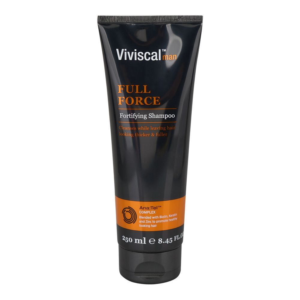 Viviscal Man Fortifying Shampoo, Biotin, Keratin, For Healthy Hair, 250ml - Main Image