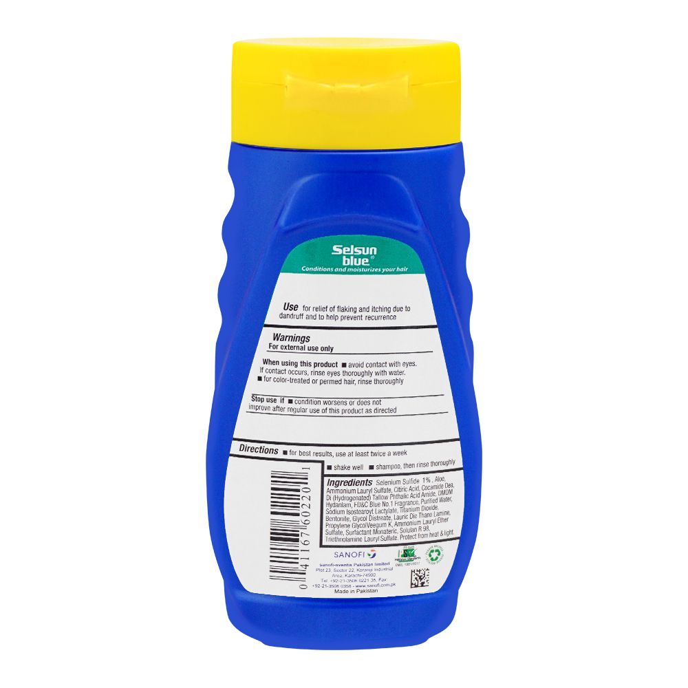 Selsun Blue Moisturizing With Aloe Anti-Dandruff Shampoo, For Dry Scalp & Hair, 150ml - Image 2