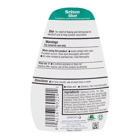 Selsun Blue Moisturizing With Aloe Anti-Dandruff Shampoo, For Dry Scalp & Hair, 150ml - Image 3