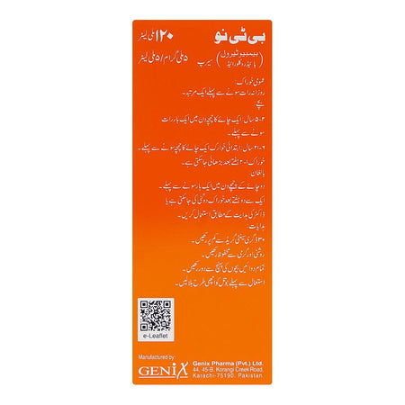 Genix Pharma Btno Syrup, 120ml - Image 2