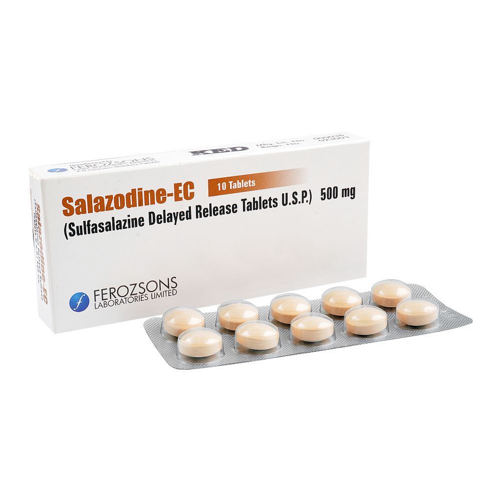 Ferozsons Laboratories Salazodine-EC Tablet, 500mg, 10-Pack - Main Image