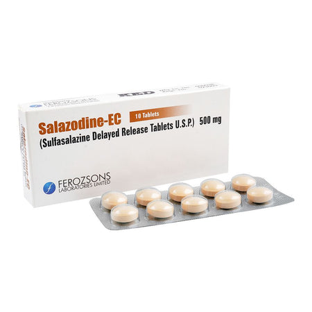 Ferozsons Laboratories Salazodine-EC Tablet, 500mg, 10-Pack - Main Image