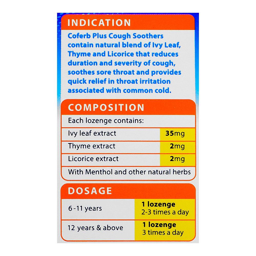 Hilton Pharma Coferb Plus Cough Soothers, 9-Pack - Image 3