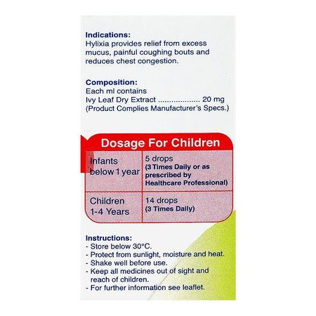 Searle Hylixia Cough Drops, Sugar Free, 20ml - Image 5