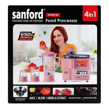 Sanford 4-In-1 Food Processor, 650W, 1.8 Liter, SF-5501JB - Image 2