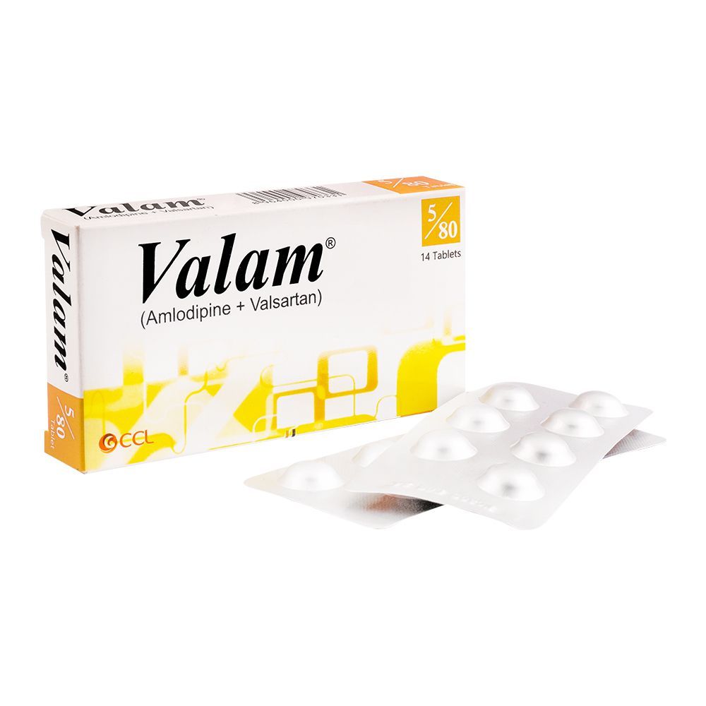 CCL Pharmaceuticals Valam Tablet, 5/80mg, 14-Pack - Main Image