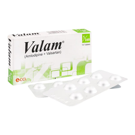 CCL Pharmaceuticals Valam Tablet, 5/160mg, 14-Pack - Main Image