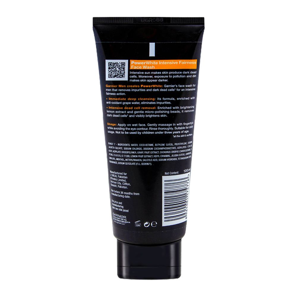 Garnier Turbo Bright Fairness Face Wash 100ml - Removes Dark Cells & Impurities for Clear Skin - Main Image