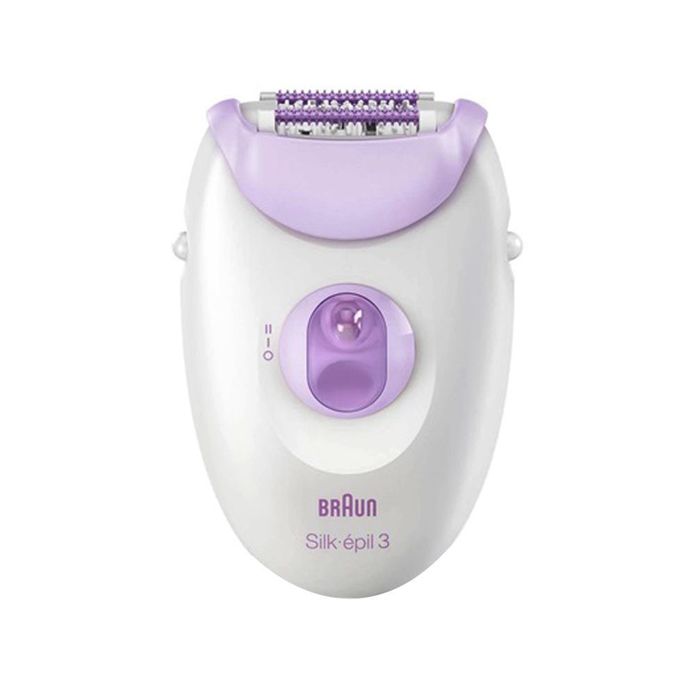Braun Silk Epil 3, Legs & Arms Epilator, White/Purple, 3170 - Main Image