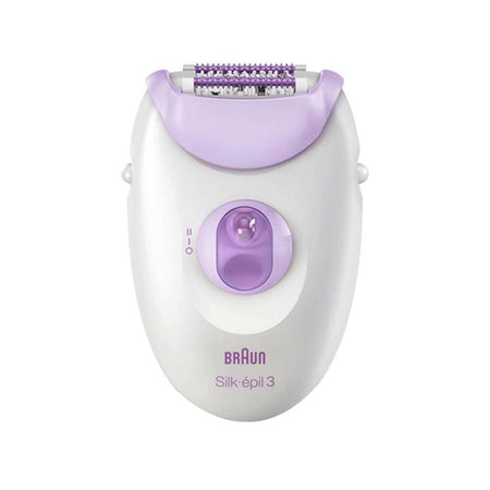Braun Silk Epil 3, Legs & Arms Epilator, White/Purple, 3170 - Main Image