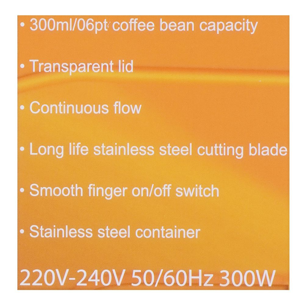 Sayona Coffee Grinder, 300W, 300ml, SCG-144 - Image 4