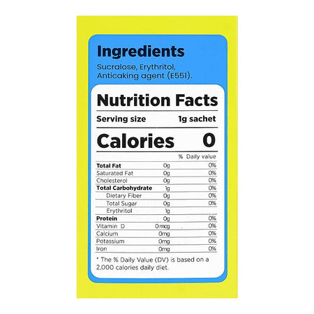 Sucral Zero Calorie Sweetener Sachets Box, 200-Pack - Image 5
