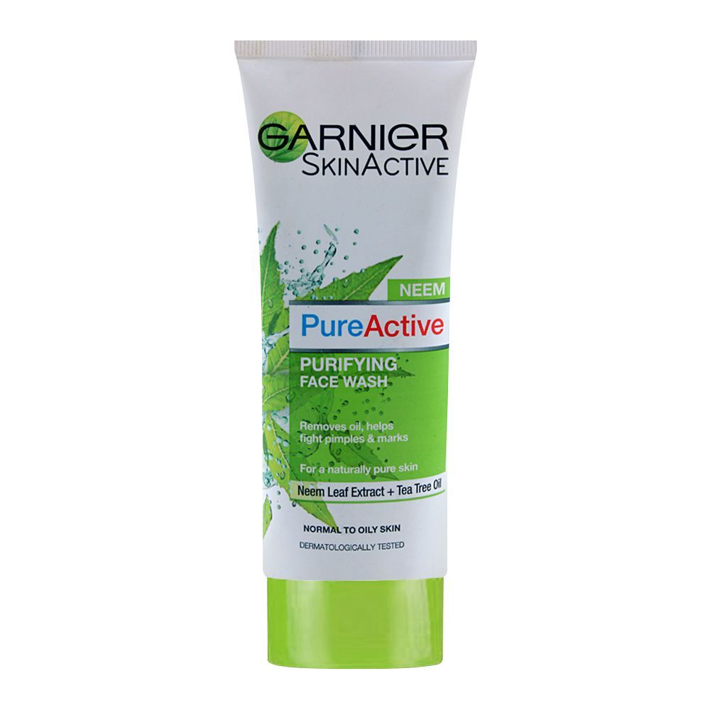 Garnier Skin Active Pure Active Neem Purifying Face Wash, For Normal to Oily Skin 100ml - Dissolve Dirt and Impurities - Image 4