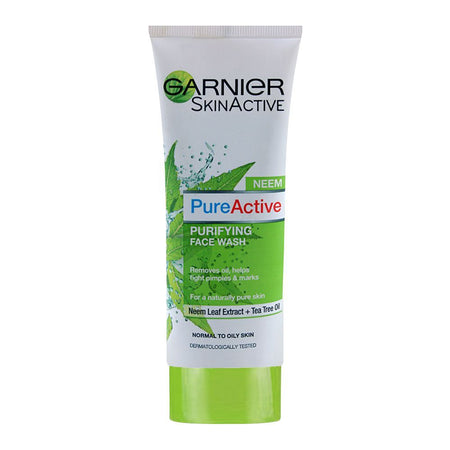 Garnier Skin Active Pure Active Neem Purifying Face Wash, For Normal to Oily Skin 100ml - Dissolve Dirt and Impurities - Image 4