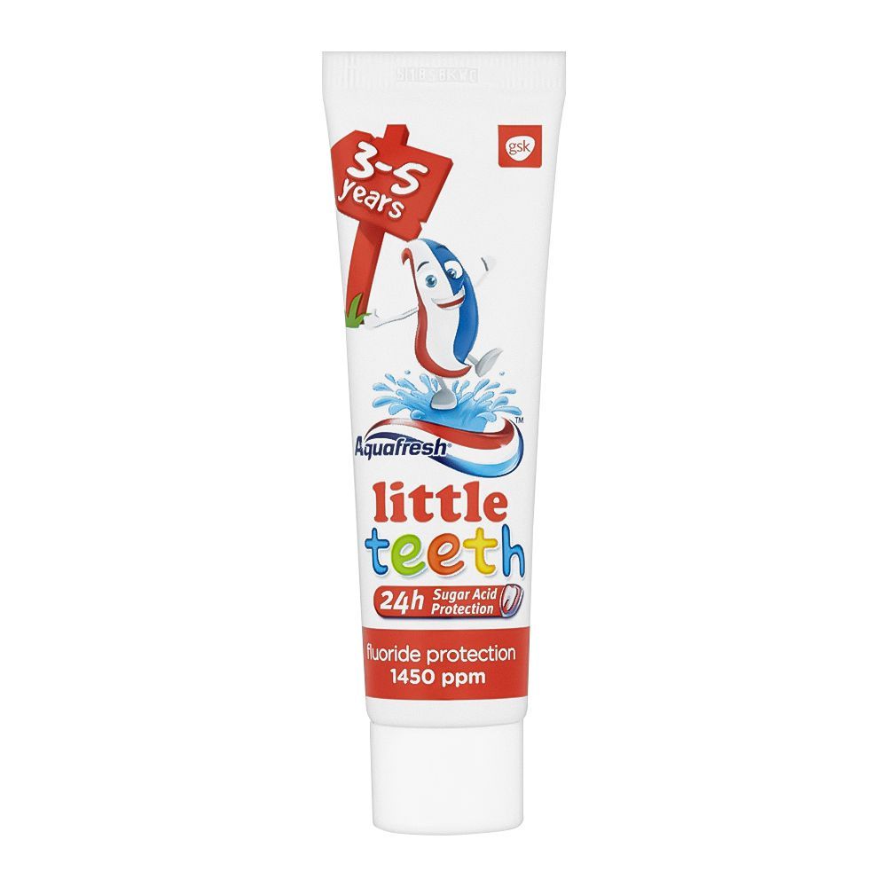 Aqua Fresh Little Teeth Toothpaste 3-5 Years, Caring Protection For Growing Little Teeth, 24Hrs Sugar Acid Protection, Gentle Mint, 50ml - Main Image