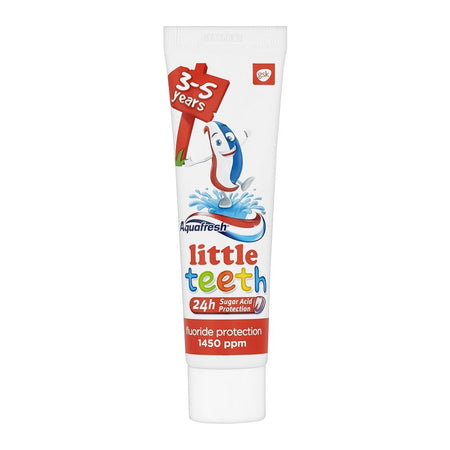 Aqua Fresh Little Teeth Toothpaste 3-5 Years, Caring Protection For Growing Little Teeth, 24Hrs Sugar Acid Protection, Gentle Mint, 50ml - Main Image