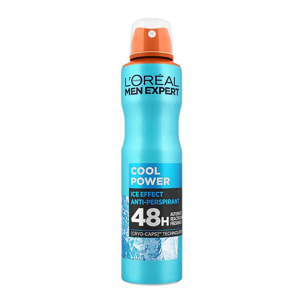 L'Oreal Paris Men Expert Cool Power Ice Effect Anti-Perspirant Deodorant Spray, 250ml - Main Image