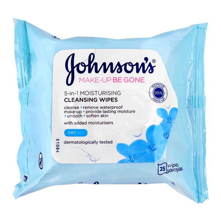 Johnson's Make-Up Gone 5in1 Moisturizing Wipes, 25-Pack - Main Image