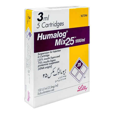 Eli Lilly Humalog Mix 25  Inj 100iuml - Main Image