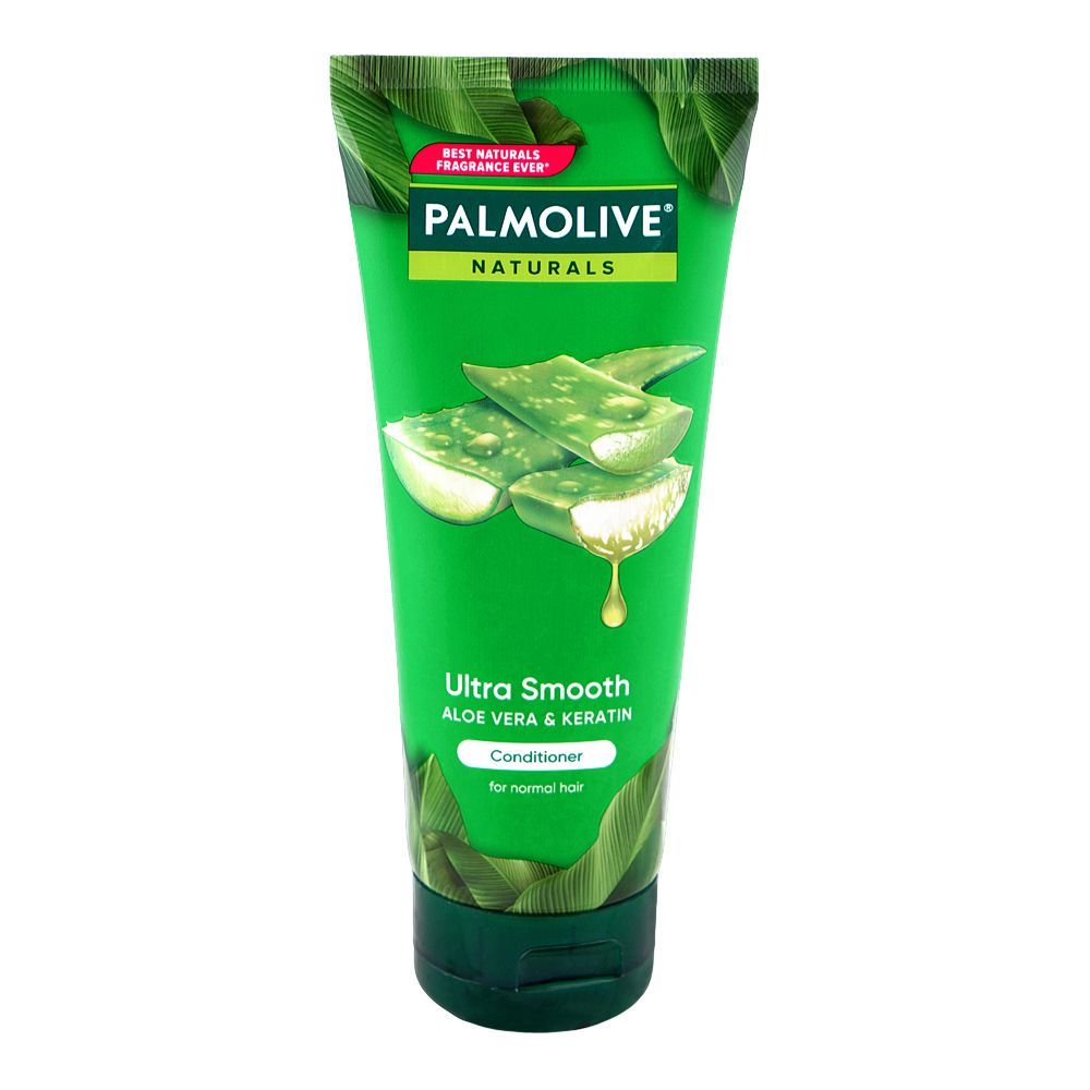 Palmolive Silky Straight Olive Oil & Keratin Conditioner, Sulfate, Gluten & Paraben Free, For Normal Hair, 180ml - Main Image