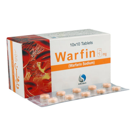 Shaigan Pharmaceuticals Warfin Tablet, 5mg, 10 X 10-Pack - Main Image