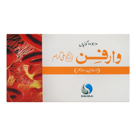 Shaigan Pharmaceuticals Warfin Tablet, 5mg, 10 X 10-Pack - Image 2