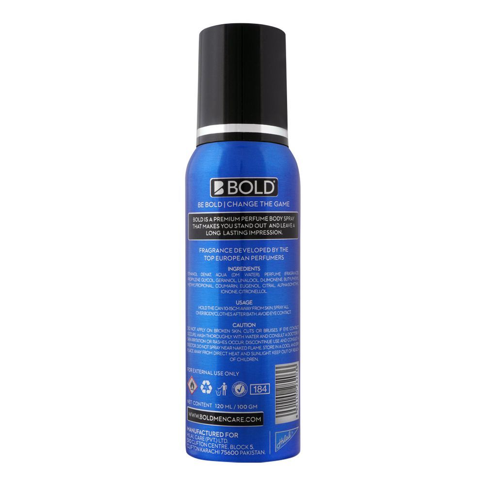 Bold Aqua Perfumed Body Spray, 120ml - Image 2