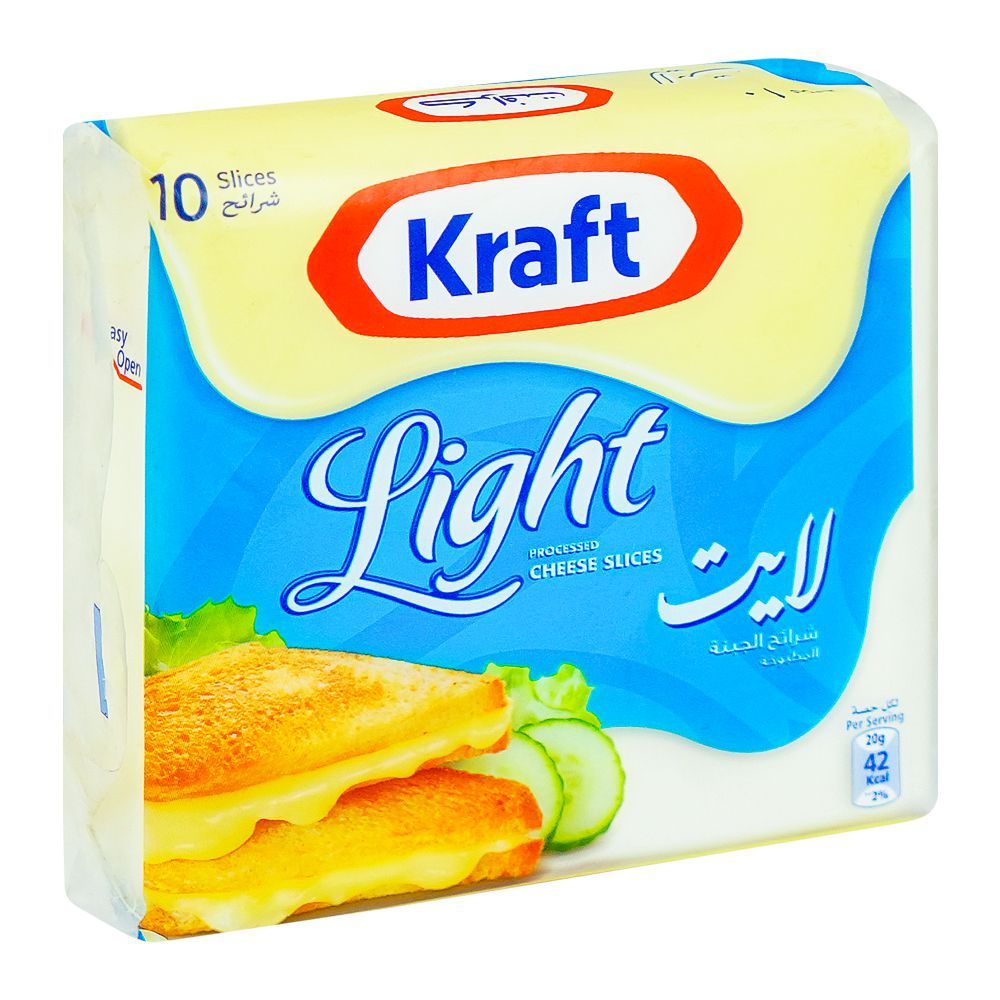 Kraft Light Cheese Slices, 200g, 10-Pack - Main Image