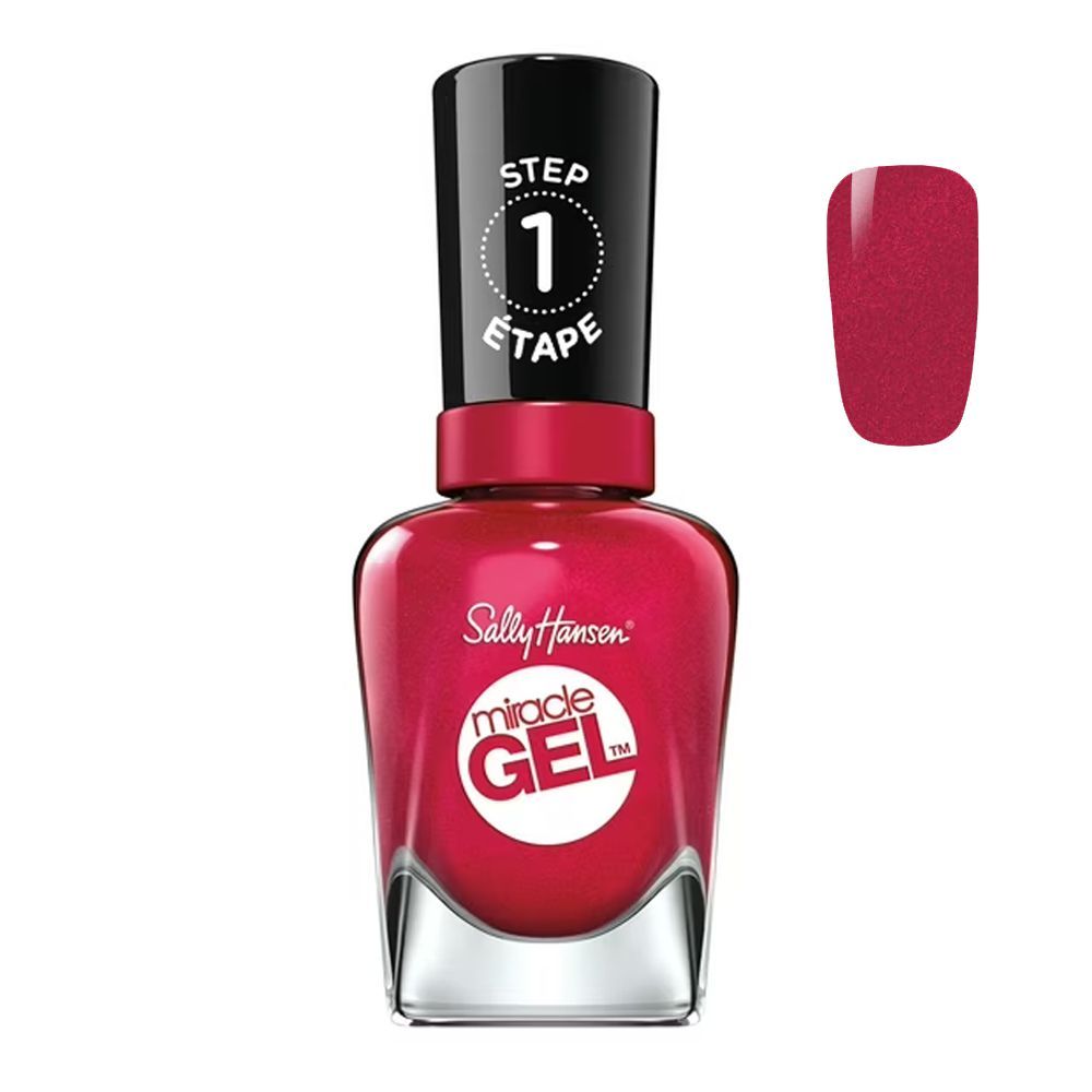 Sally Hansen Miracle Gel Nail Polish, 14.7ml, 555 Bordeaux Glow - Main Image
