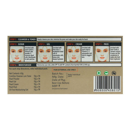 VLCC Natural Sciences Pearl 6 Step Facial Kit, 10x6, 60g - Image 2