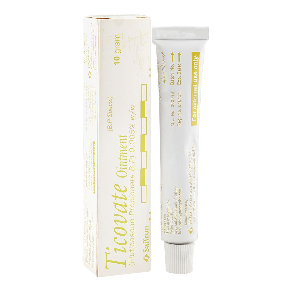Saffron Pharmaceuticals Ticovate Ointment, 10g - Main Image