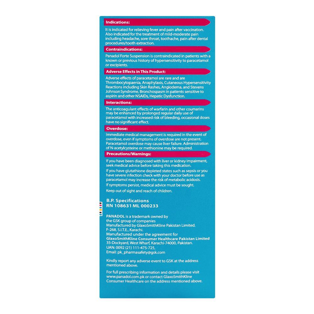 GSK Panadol Forte Suspension, 90ml - Image 5