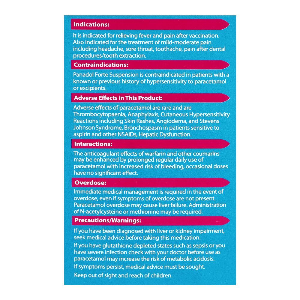 GSK Panadol Forte Suspension, 90ml - Image 6