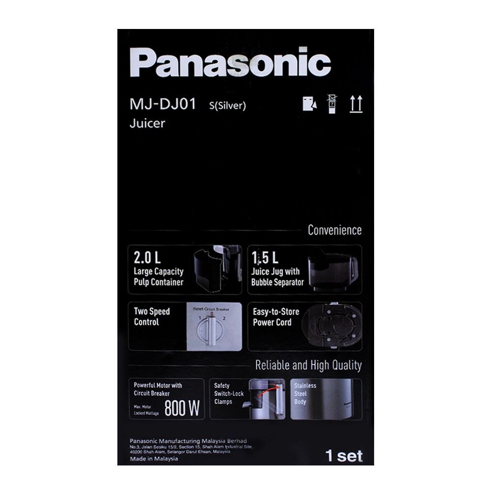 Panasonic Juicer, MJ-DJ01, Silver - Image 4