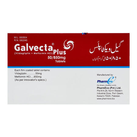 PharmEvo Galvecta Plus Tablet, 50/850mg, 14-Pack - Image 2