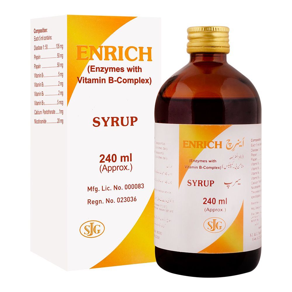 S.J. & G. Enrich Syrup, 240ml - Main Image