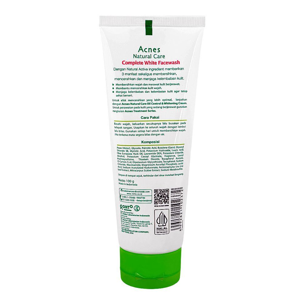Acnes Complete White Brightening Face Wash, For All Skin Types, 100ml - Image 2