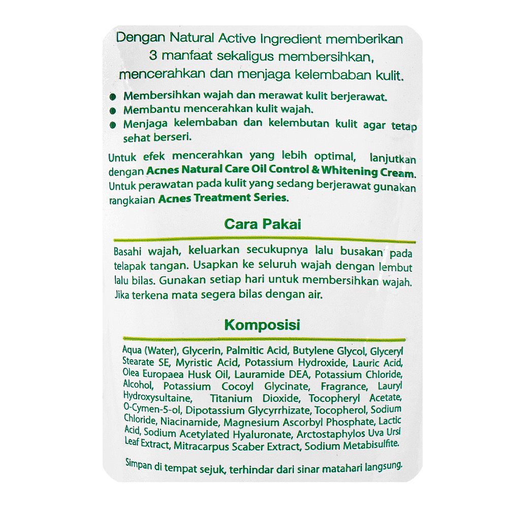 Acnes Complete White Brightening Face Wash, For All Skin Types, 100ml - Image 3